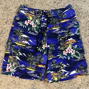 28 Palms Tropical Print Swim Trunks Waist Size 30